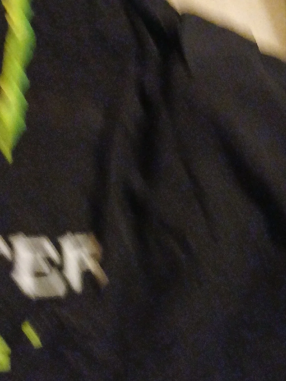 Black Beach Towel with Neon Green Logo